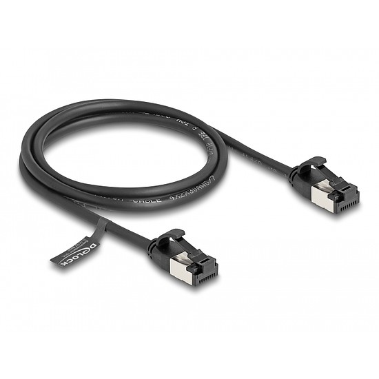 Delock RJ45 kábel apa - apa Cat.8.1 flexibilis 1 m fekete