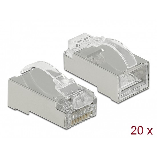 Delock RJ45 nyomó+vágó+hajlító apa Cat.6 STP 20 db. (86474)