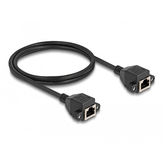 Delock RJ50 bővítő kábel anya - anya S/FTP 1 m fekete