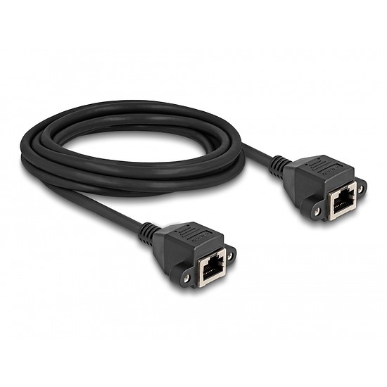 Delock RJ50 bővítő kábel anya - anya S/FTP 3 m fekete