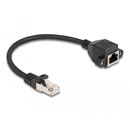 Delock RJ50 bővítő kábel apa - anya S/FTP 0,25 m fekete
