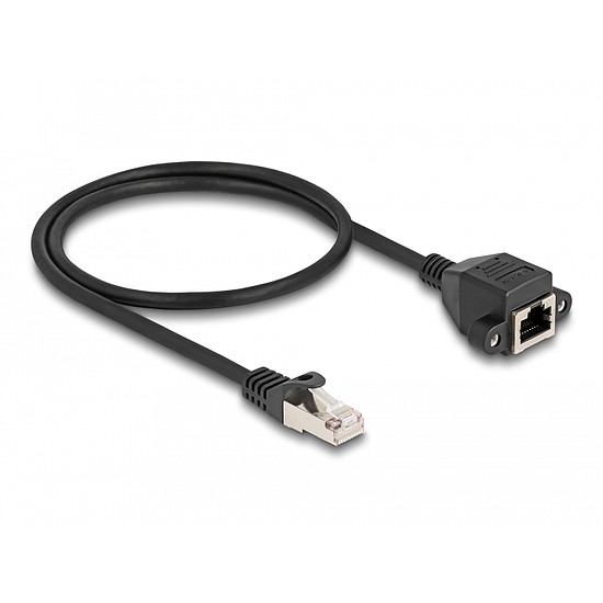 Delock RJ50 bővítő kábel apa - anya S/FTP 0,5 m fekete