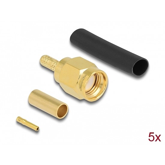 Delock RP-SMA apa RG-174 / RG-316 krimpelésére illeszkedő süllyesztő csővel