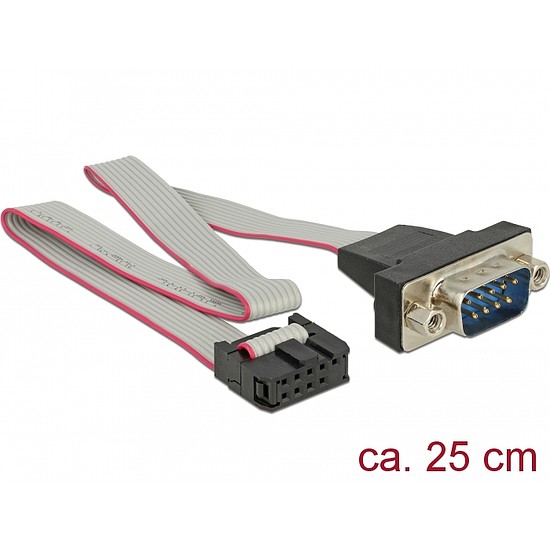 Delock RS-232 soros tus feju anya kábel - DB9 apa véggel1:1 elrendezés (89900)