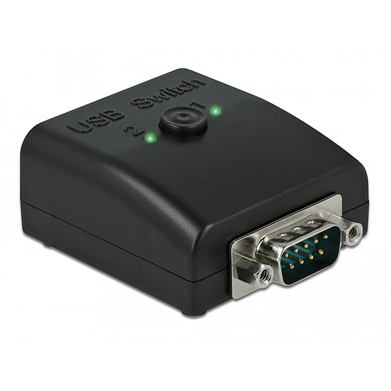 Delock RS-232 váltó és megosztó 1 db. soros DB9 2 db. Kétirányú B-típusú USB 2.0 (87756)