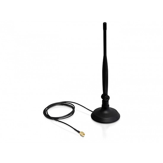 Delock SMA WLAN 4 dBi Antenna mágneses állvánnyal és hajlékony szerkezettel (88413)