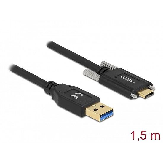Delock SuperSpeed USB (USB 3.2 Gen 1) kábel A-típusú apa csatlakozó - USB Type-C apa csatlakozó csa (84017)