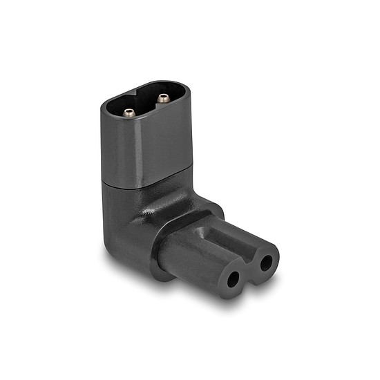 Delock Tápadapter IEC 60320 - C8 - C7, apa / anya, 2,5 A, 90 -ban hajlított