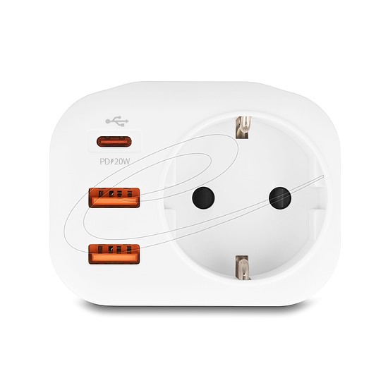 Delock tápcsatlakozó gyerekzárral és USB PD töltővel 20 W