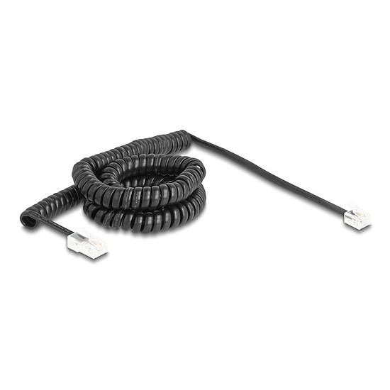 Delock Telefon csavart kábel RJ11 apa - RJ45 apa fekete színű 5 m