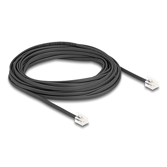 Delock Telefon kábel RJ11 apa - RJ11 apa fekete 5 m