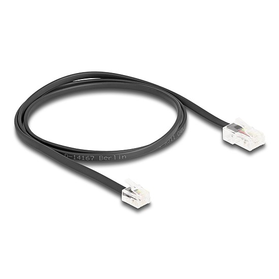 Delock Telefon kábel RJ45 apa - RJ11 apa fekete 1 m