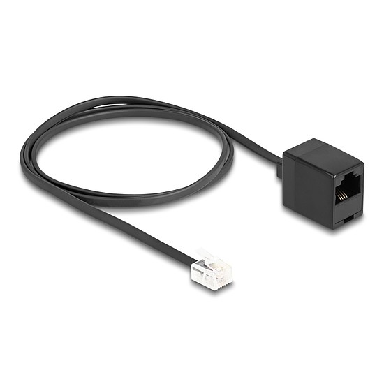 Delock Telefonkábel RJ11 apa - RJ45 anya, fekete, 1 m