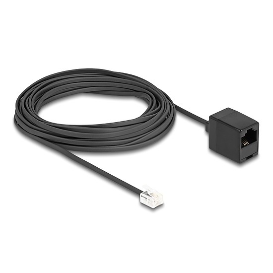 Delock Telefonkábel RJ11 apa - RJ45 anya, fekete, 10 m