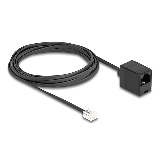 Delock Telefonkábel RJ11 apa - RJ45 anya, fekete, 3 m