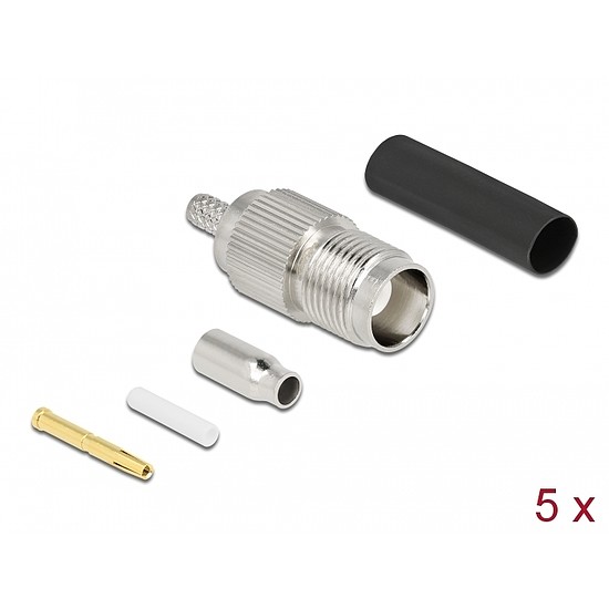 Delock TNC Buchse RG-174 / RG-316 krimpelésére illeszkedő süllyesztő csővel
