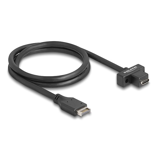 Delock USB 10 Gbps kábel E-típusú A kulcsos 20 tűs apa csatlakozó - USB Type-C anya rögzíthető csatlakozó, kábelhossz 70 cm