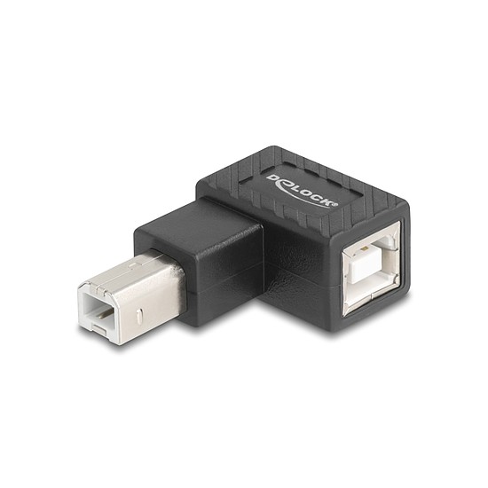 Delock USB 2.0 adapter B-típusú USB apa B-típusú USB anya 90 -ban balra hajlított