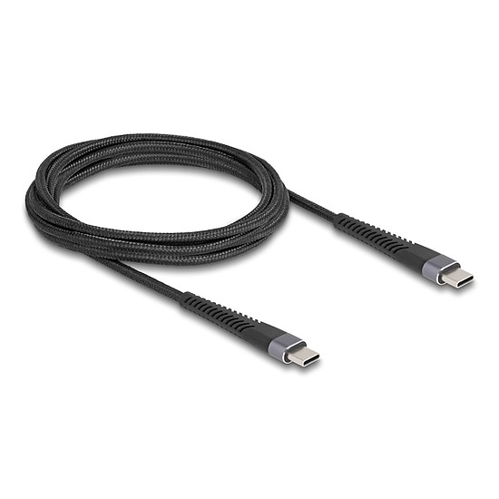 Delock USB 2.0 kábel USB Type-C apa - apa meghosszabbított hajlítás védelemmel 60 W 2 m