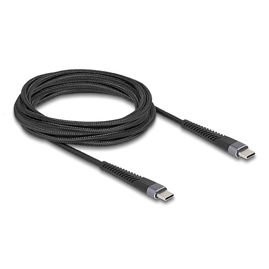 Delock USB 2.0 kábel USB Type-C apa - apa meghosszabbított hajlítás védelemmel 60 W 3 m