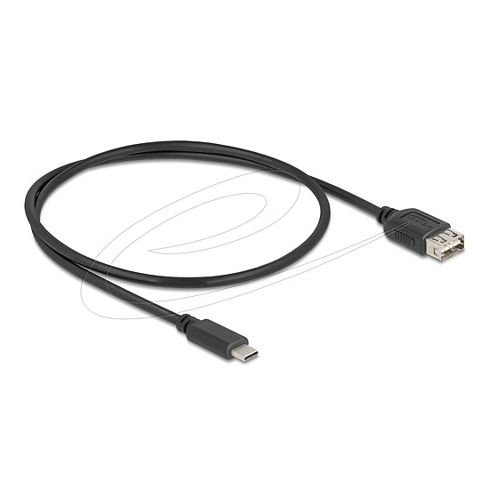 Delock USB 2.0 kábel USB Type-C apa EASY USB Type-A anya, 0,5 m