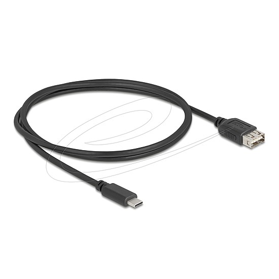Delock USB 2.0 kábel USB Type-C apa - EASY USB Type-A anya 1 m