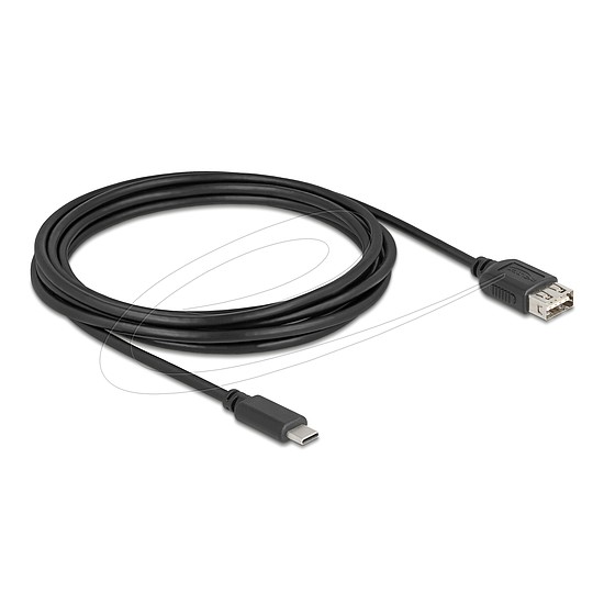 Delock USB 2.0 kábel USB Type-C apa EASY USB Type-A anya, 3 m