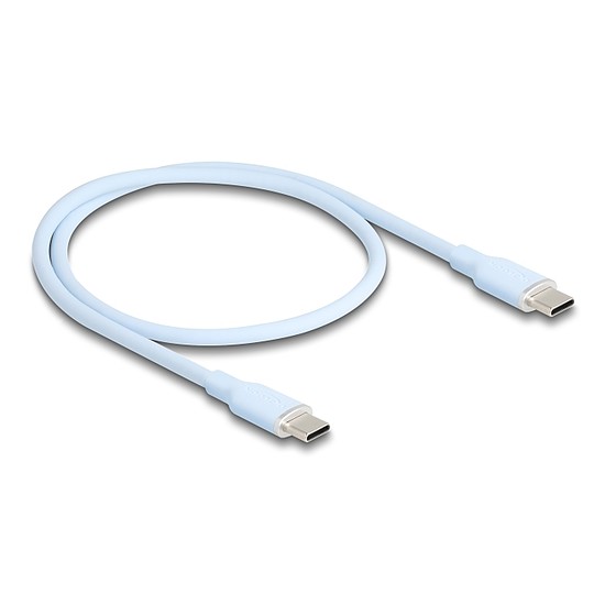 Delock USB 2.0 kábel USB Type-C dugó - dugó PD 3.0 60 W 0,5 m kék Szilikon
