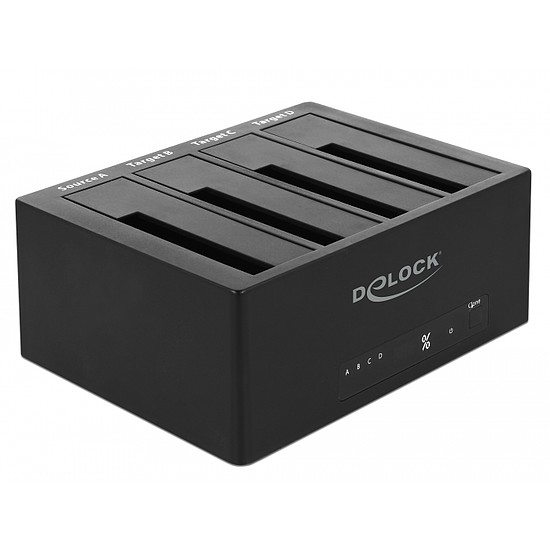 Delock USB 3.0 Dokkoló állomás 4 db. SATA HDD / SSD számára klón funkcióval (64063)