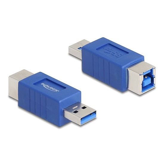 Delock USB 5 Gbps adapter A-típusú USB apa B-típusú USB anya (elforgatott elrendezés)