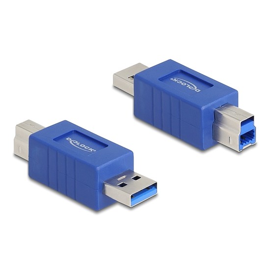 Delock USB 5 Gbps adapter A-típusú USB apa B-típusú USB apa (elforgatott elrendezés)