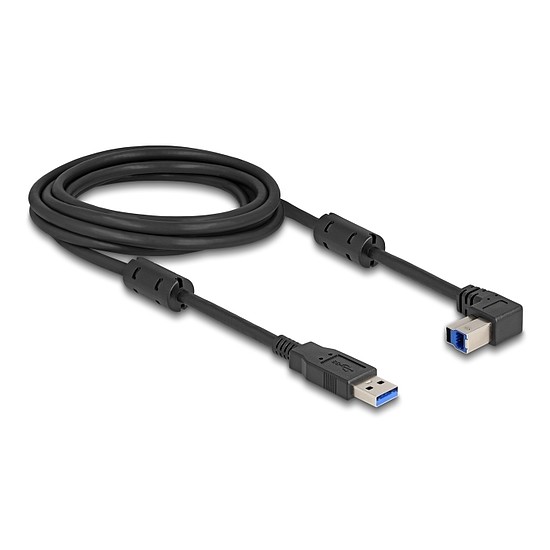 Delock USB 5 Gbps kábel A-típusú apa - B-típusú apa 90 felfelé néző csatlakozóapaval 3 m