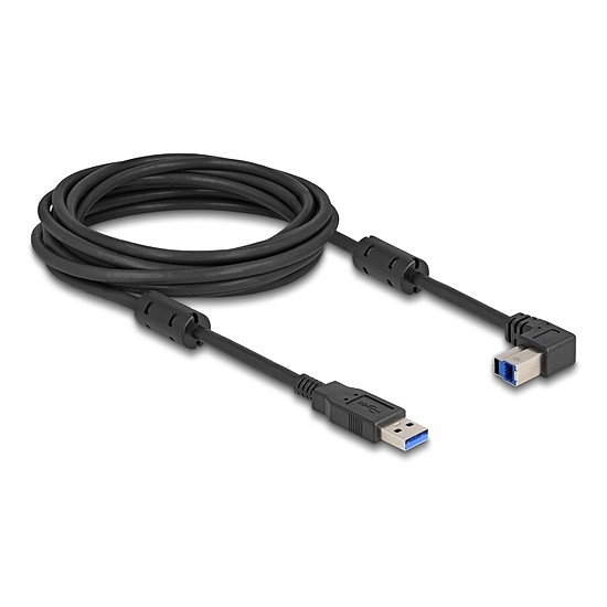 Delock USB 5 Gbps kábel A-típusú apa - B-típusú apa 90 felfelé néző csatlakozóapaval 5 m