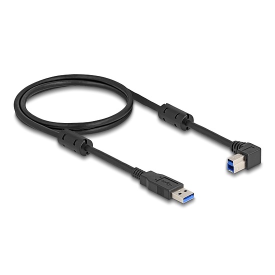 Delock USB 5 Gbps kábel A-típusú apa - B-típusú apa 90 jobbra hajlítva 1 m