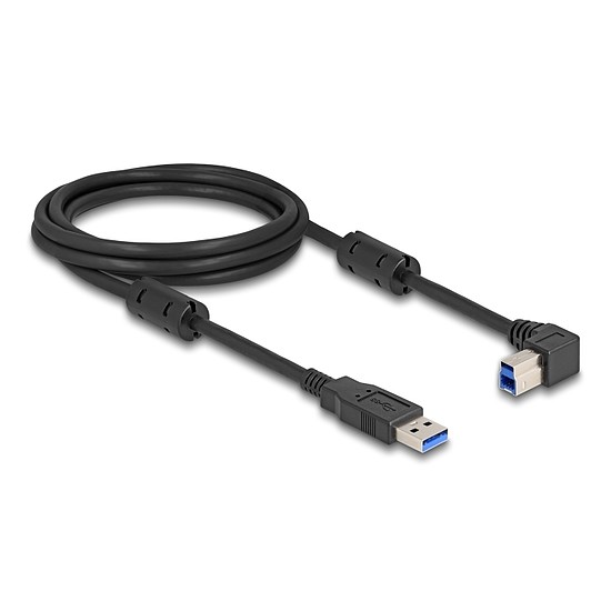 Delock USB 5 Gbps kábel A-típusú apa - B-típusú apa 90 jobbra hajlítva 2 m