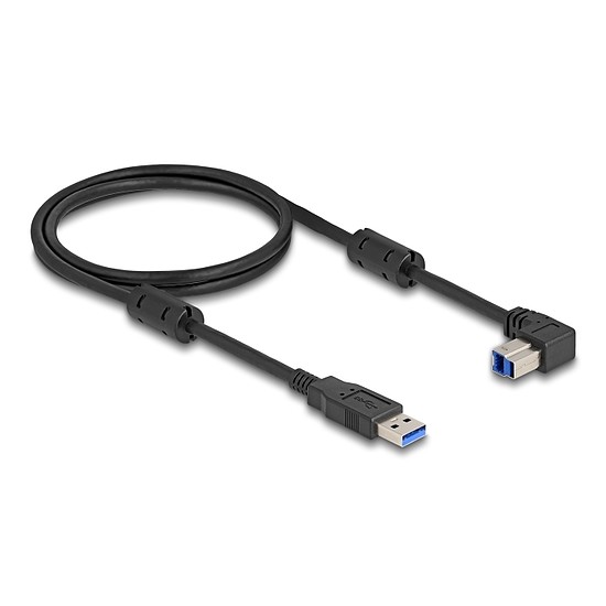 Delock USB 5 Gbps kábel A-típusú apa - B-típusú apa 90 lefelé néző csatlakozóapaval 1 m