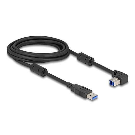 Delock USB 5 Gbps kábel A-típusú apa - B-típusú apa 90 lefelé néző csatlakozóapaval 3 m
