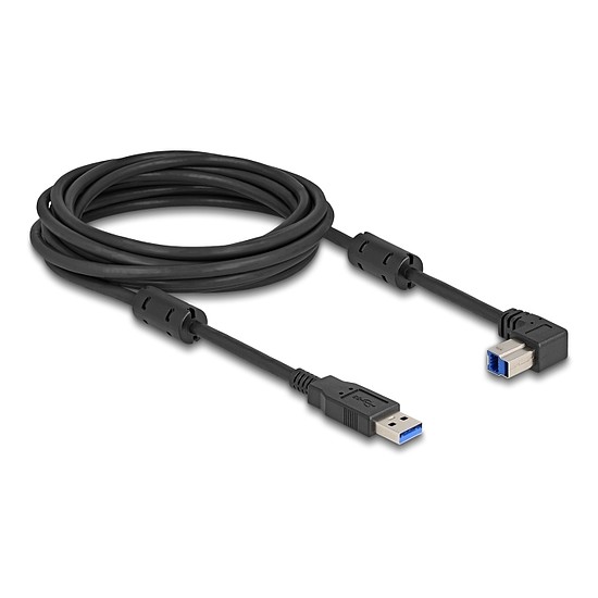 Delock USB 5 Gbps kábel A-típusú apa - B-típusú apa 90 lefelé néző csatlakozóapaval 5 m