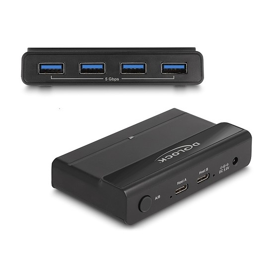 Delock USB 5 Gbps kapcsoló 4 db. eszköz és 2 db. Kiszolgáló