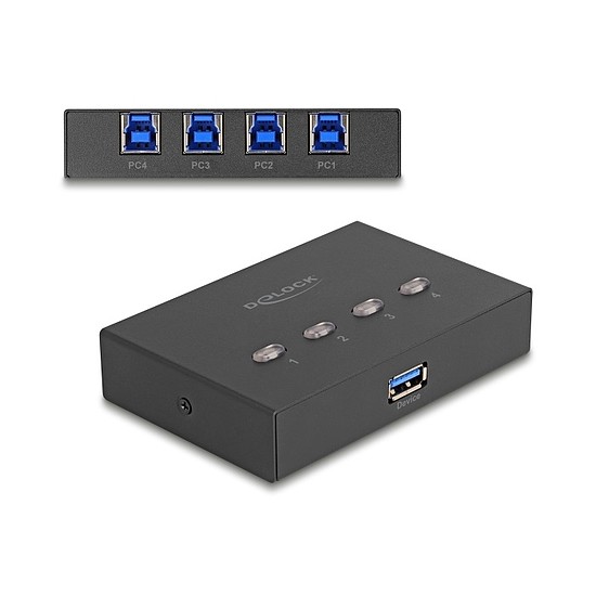 Delock USB 5 Gbps kapcsoló 4 személyi számítógép - 1 eszköz