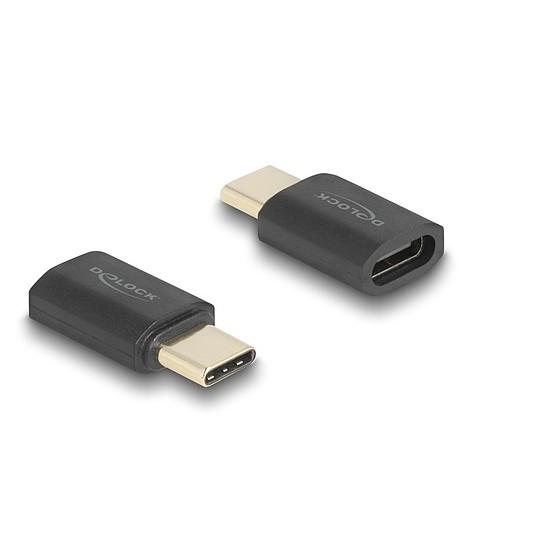 Delock USB Adapter 40 Gbps USB Type-C PD 3.1 240 W csatlakozódugóval - csatlakozóhüvellyel, portkímélővel 8K 60 Hz