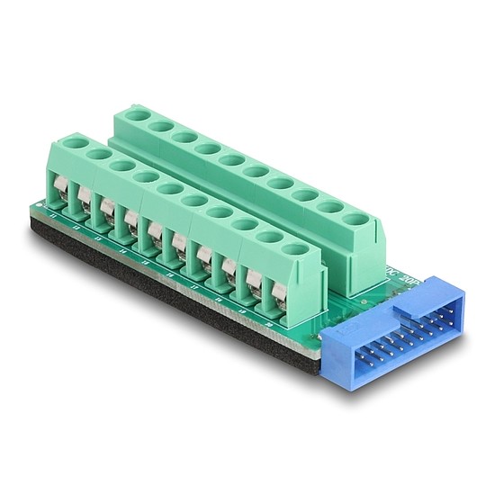 Delock USB dugó ellátott hüvely - Csatlakozóblokkos adapter 20 tűs