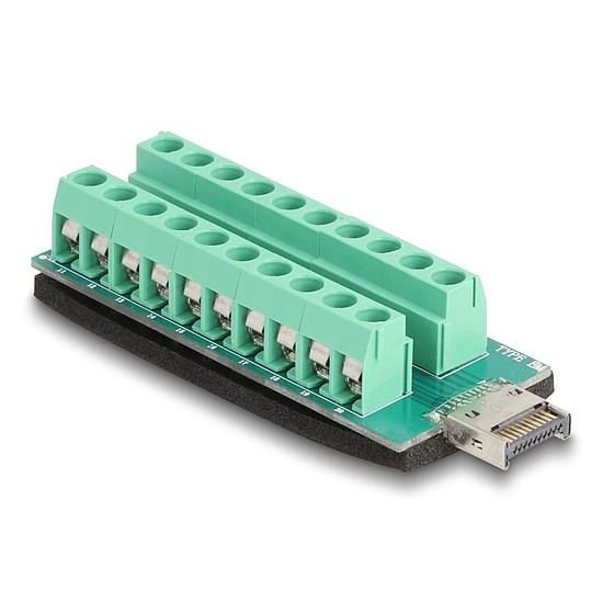 Delock USB E-típusú A kulcsos USB dugó - Csatlakozóblokkos adapter 20 tűs
