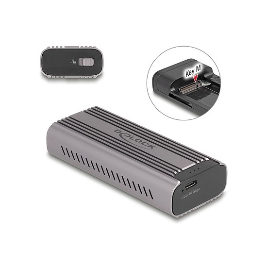 Delock USB Type-C 40 Gbps ház 1 x M.2 NVMe PCIe SSD-hez