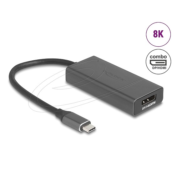 Delock USB Type-C adapter - HDMI / DisplayPort Kombo Port 8K
