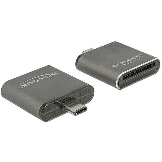 Delock USB Type-C csatlakozóval ellátott SDHC / SDXC UHS-II / MMC egy nyílású kártyaolvasó (91498)