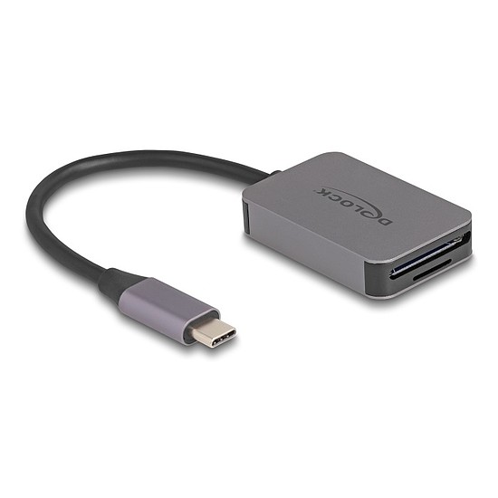 Delock USB Type-C kártyaolvasó alumínium házban SD vagy Micro SD memória kártyákhoz