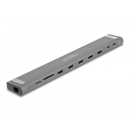Delock USB Type-C , vékony dokkoló állomás 4K - HDMI / USB 3.2 Gen 1 / LAN / SD / PD 3.0