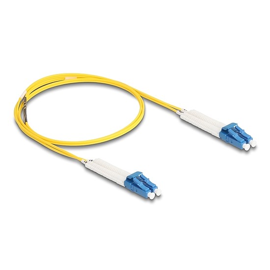 Delock Üvegszálas optikai kábel LC Duplex - LC Duplex egyszerű módozatú, OS2 hajlított, 1 m
