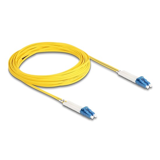 Delock Üvegszálas optikai kábel LC Duplex - LC Duplex egyszerű módozatú, OS2 hajlított, 10 m